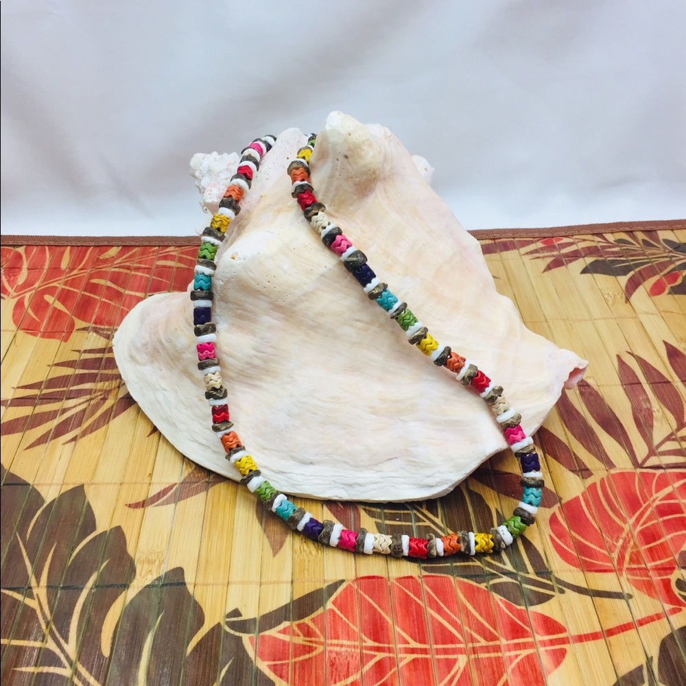 Tropical, tiki-inspired necklace - ‘Island Pride.’